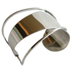 Paul Lobel - Bracelet manchette en argent sterling