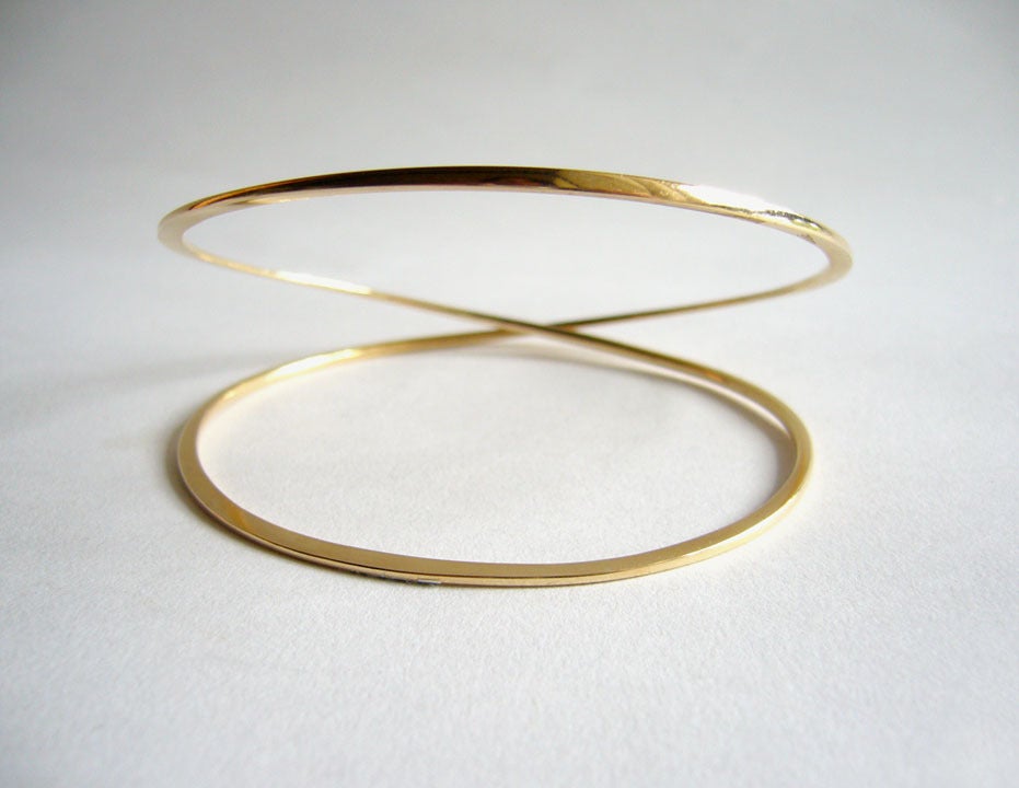 Modernist Betty Cooke Gold Orbital Bracelet