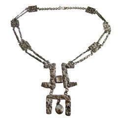 Rachel Gera Rock Crystal Sterling Silver Necklace