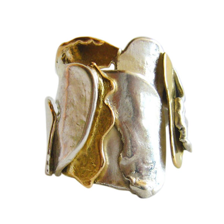 Silver Gold Handmade European Ring