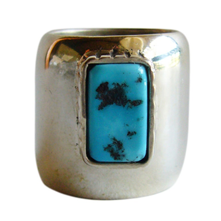 H. FRED SKAGGS Sterling Turquoise Ring