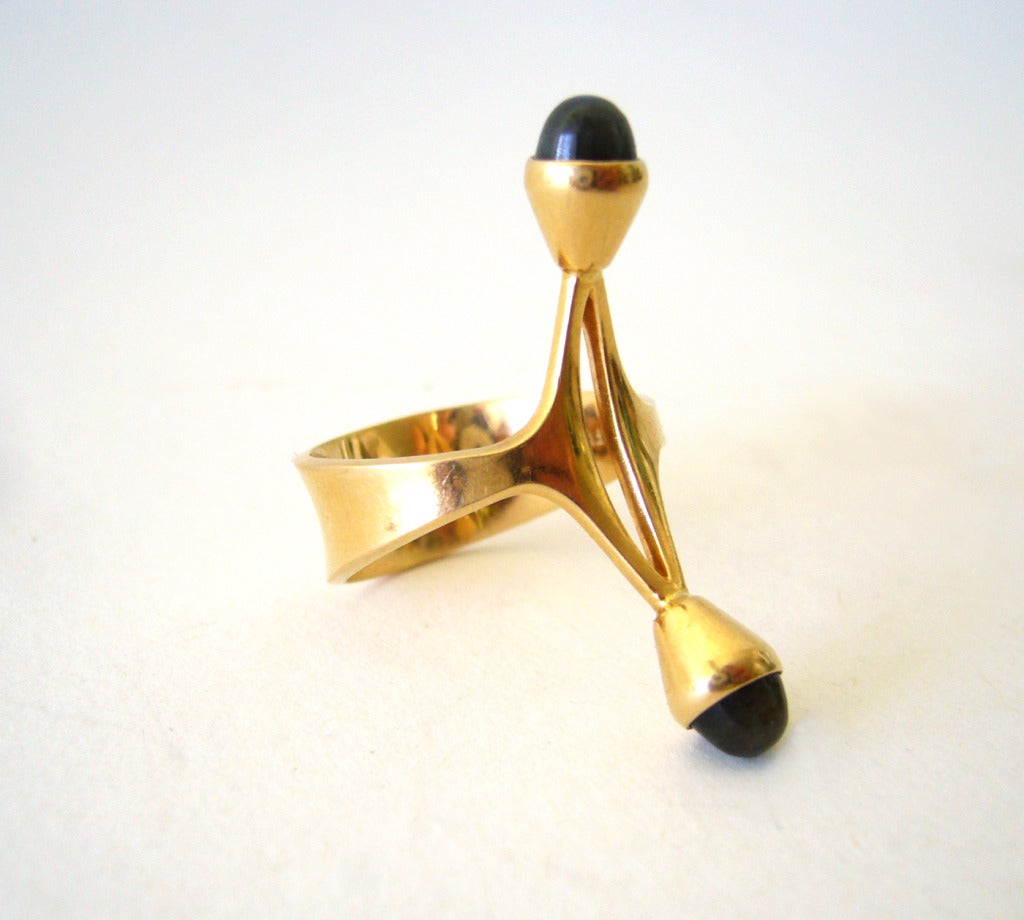 Elis Kauppi für Kupitaan Kulta Gold-Spektrolith-Ring (Modernistisch)