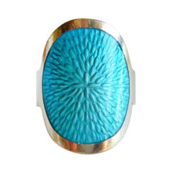 PEKKA PIEKAINEN Sterling Silver Guilloche Enamel Ring