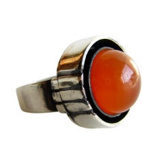 PHILIP PAVAL Carnelian Sterling Silver Ring