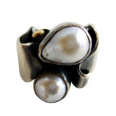 PHILIP PAVAL Sterling Silver Mabé Pearl Ring