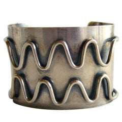 Jules Brenner  Sterling Silver Cuff Bracelet 