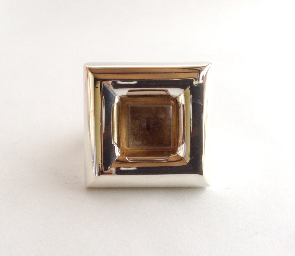 Bent Gabrielsen Petersen Topaz Sterling Silver Ring In Excellent Condition In Palm Springs, CA