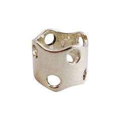 Puig Doria Sterling Silver Perforated Ring