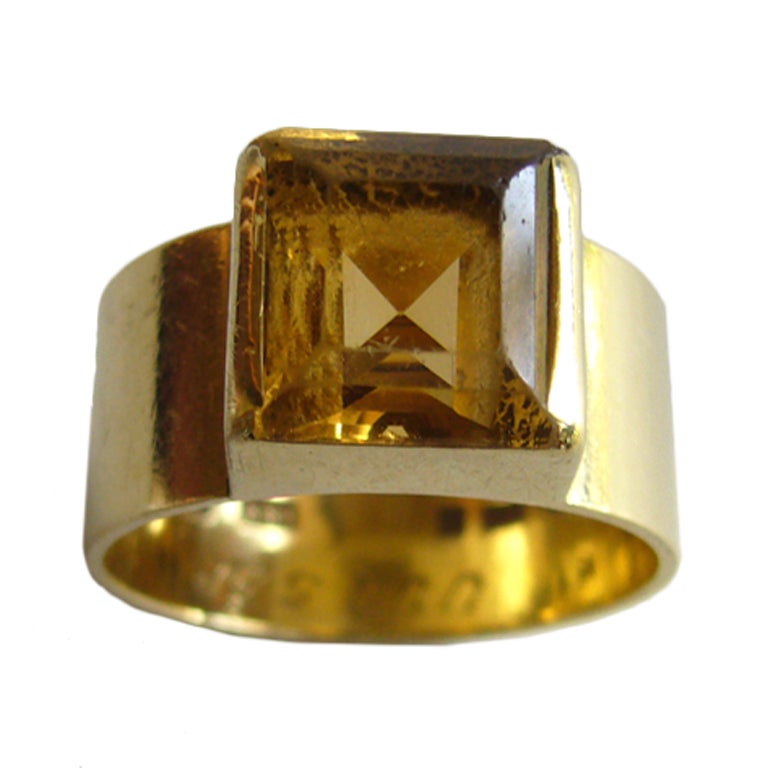 WIWEN NILSSON Gold and Citrine Ring