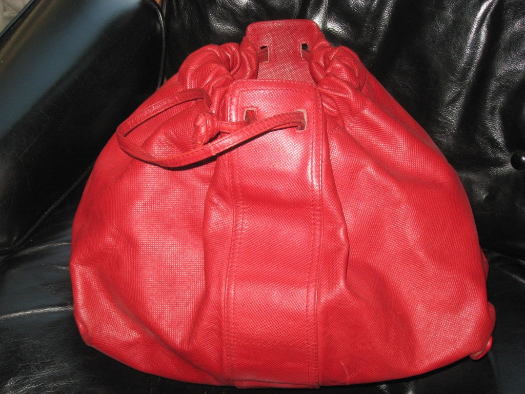 Large Vintage Bottega Veneta Tote with Pull Straps on Two Sides