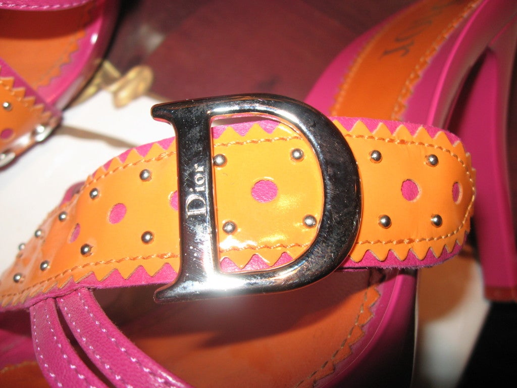 Dior Pink und Orange Sandalen Damen