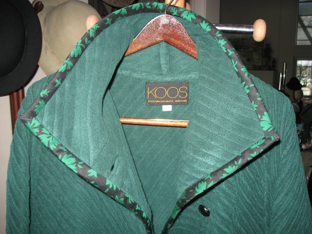 Koos Van Der Akker Vintage Coat In Excellent Condition For Sale In Water Mill, NY