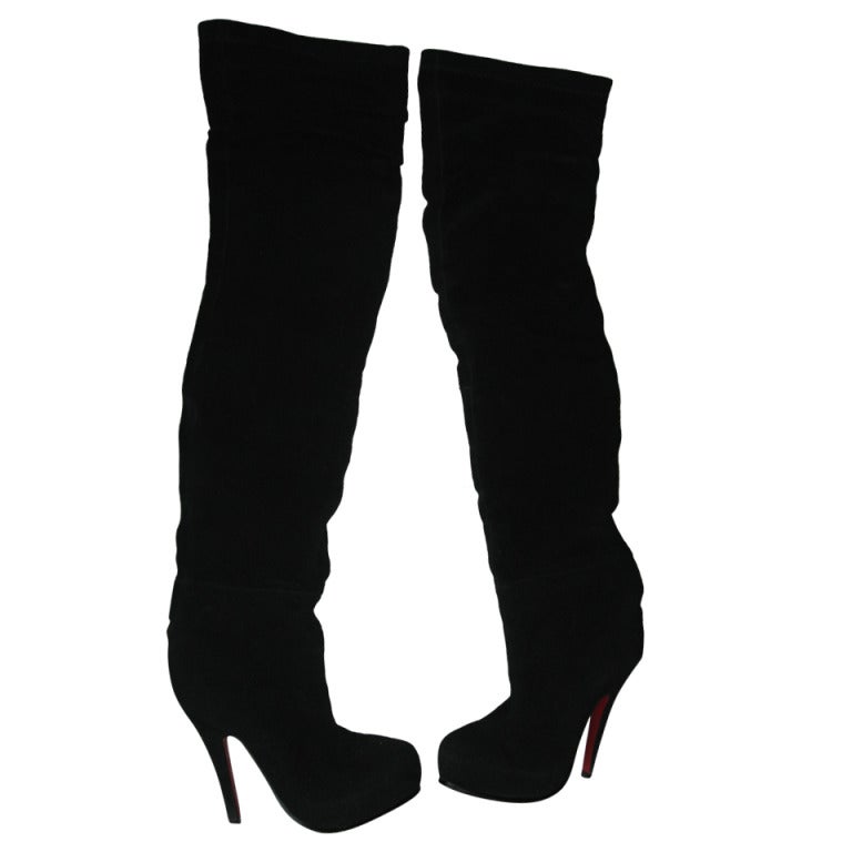Christian Louboutin Over the Knee Suede Boots
