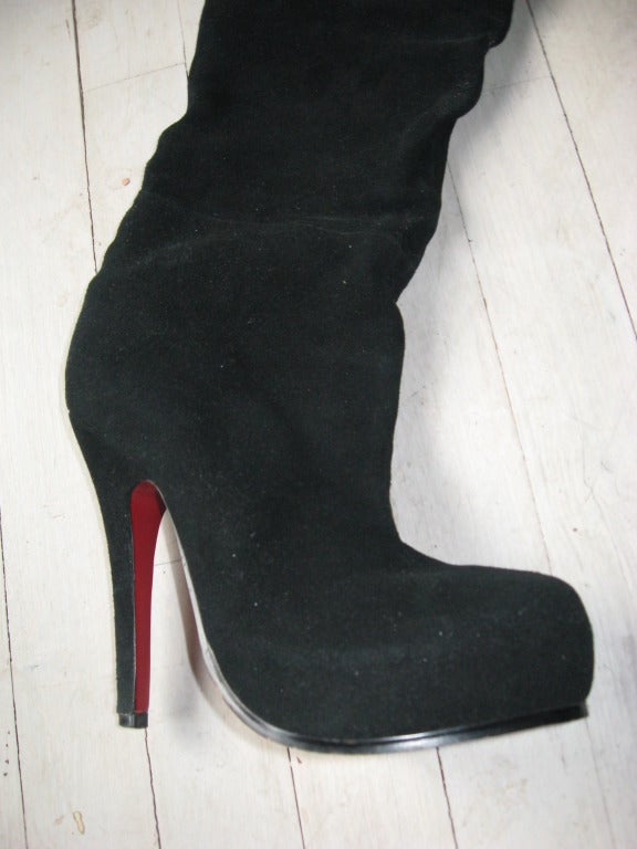 Christian Louboutin Over the Knee Platform Suede Boots size 36