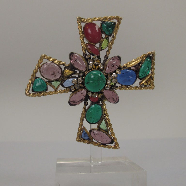Hattie Carnegie Maltese cross brooch 2