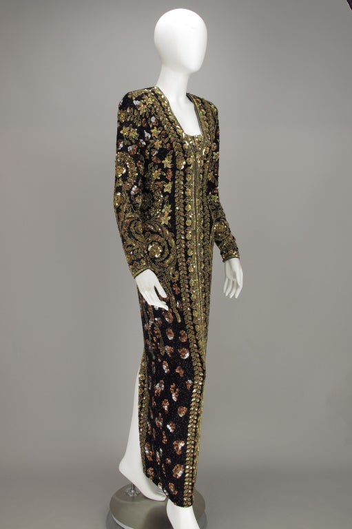 Women's Naeem Khan beaded evening gown