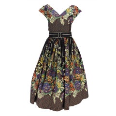 1950s mixed print day dress