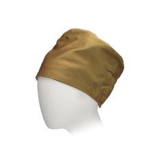 Norma Kamali gold toque