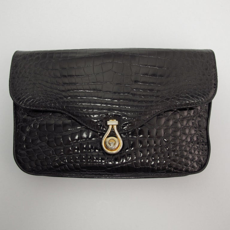 Gucci alligator clutch handbag 1970s 1