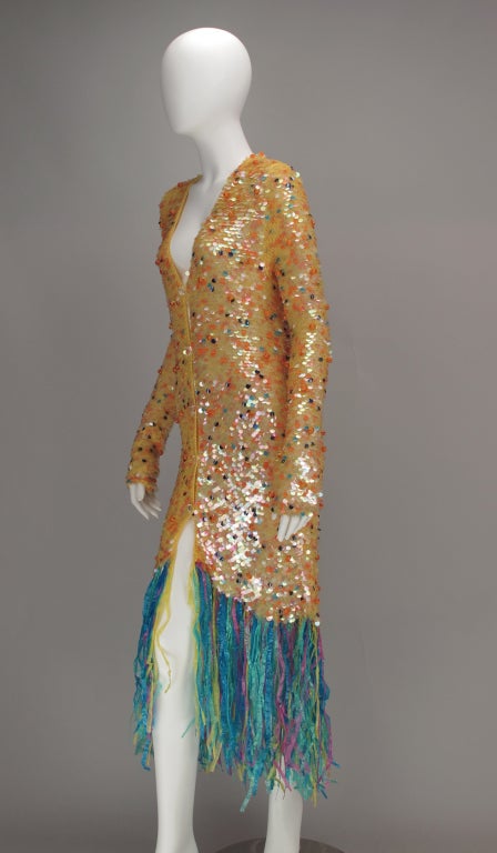 Enrico Coveri confetti mermaid coat 1980s 4