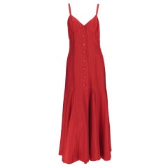 1990s Karl Lagerfeld red silk slip dress