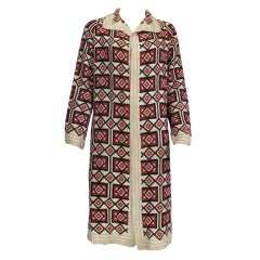 1920s Art Deco woven wool coat 4