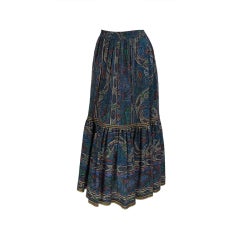 Yves St Laurent rive gauche paisley pesant skirt 1960s YSL