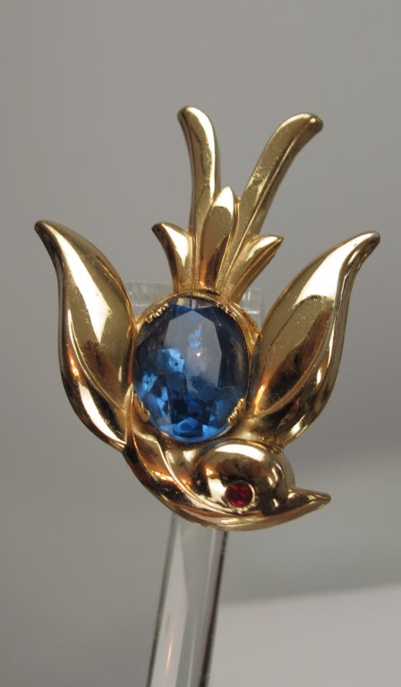 Coro jeweled bird pins 2