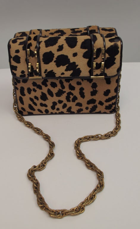Brown 1960s Mod style handbag by LaJeunesse