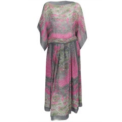 Pauline Trigere Giverny printed silk dress Pauline Trigere Giverny printed silk dress