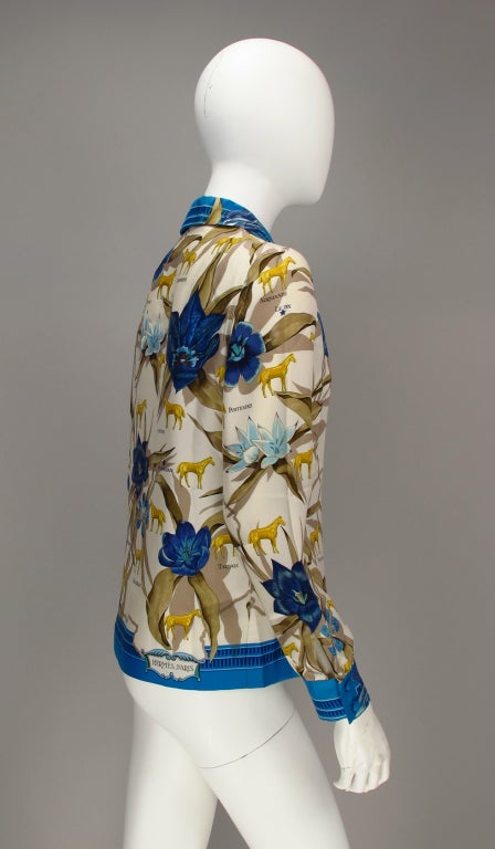 1960s Hermes blouse La France Hippique 1854, Lenke Szechenzyl 1