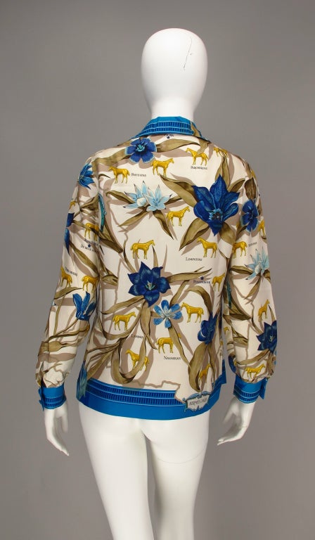 1960s Hermes blouse La France Hippique 1854, Lenke Szechenzyl 2