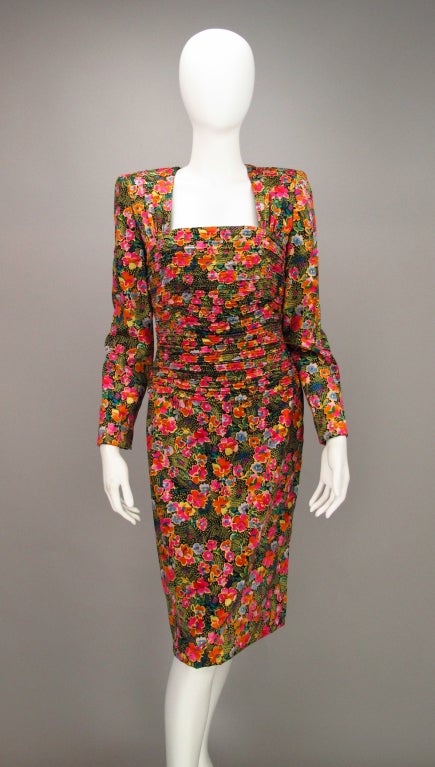 Floral silk dress Carolina Herrera
