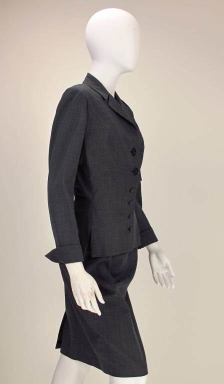 Irene 1940s fine wool suit 1