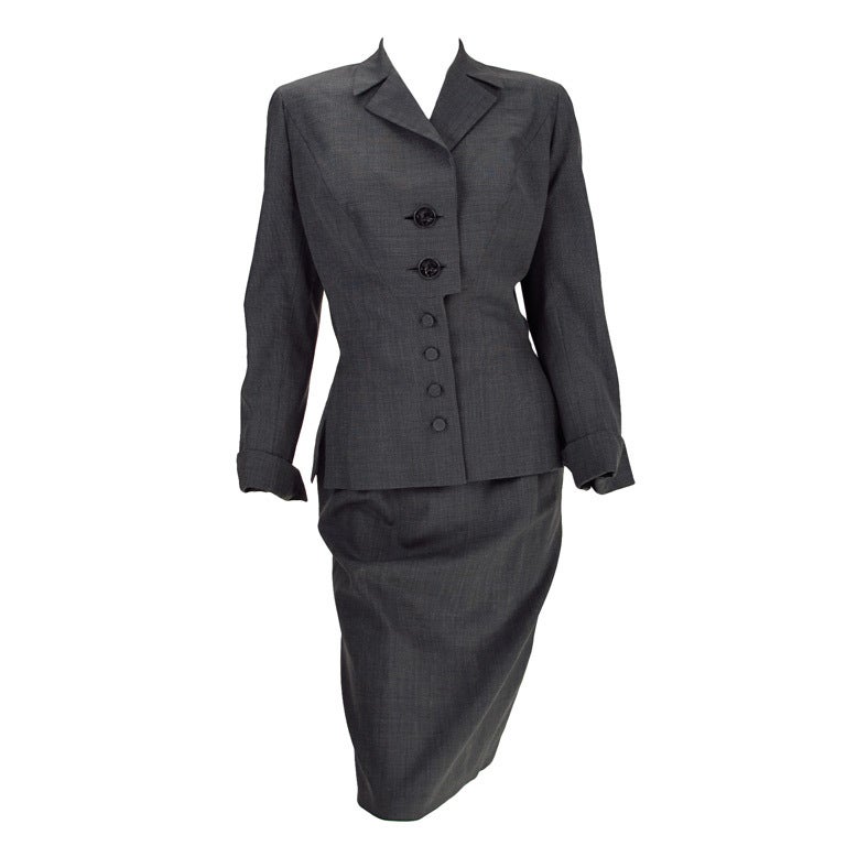 Irene 1940s fine wool suit