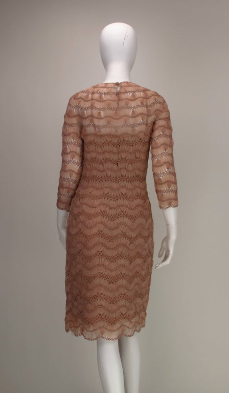 Anna Giovannozzi 1950s silk ribbon knit dress 1