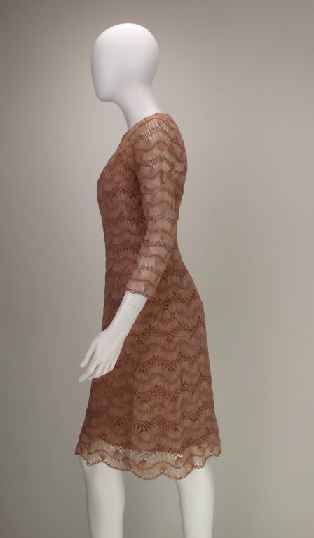 Anna Giovannozzi 1950s silk ribbon knit dress 2