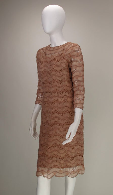 Anna Giovannozzi 1950s silk ribbon knit dress 3