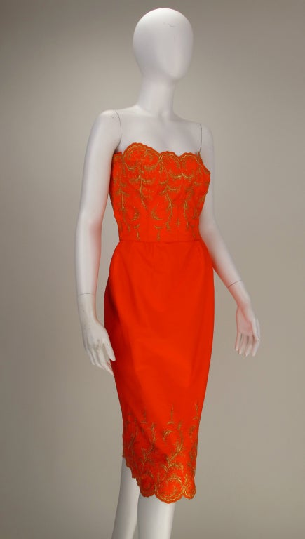 1950s Carina, Cannes strapless summer dress In Excellent Condition In West Palm Beach, FL