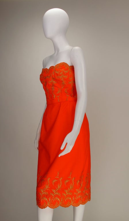 1950s Carina, Cannes strapless summer dress 1