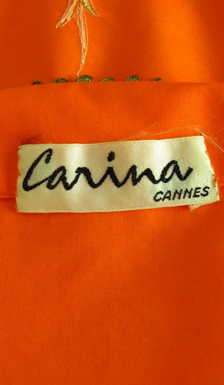 1950s Carina, Cannes strapless summer dress 4