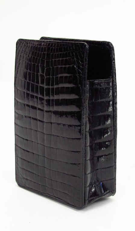 Glazed alligator cigarette case 1960s 1