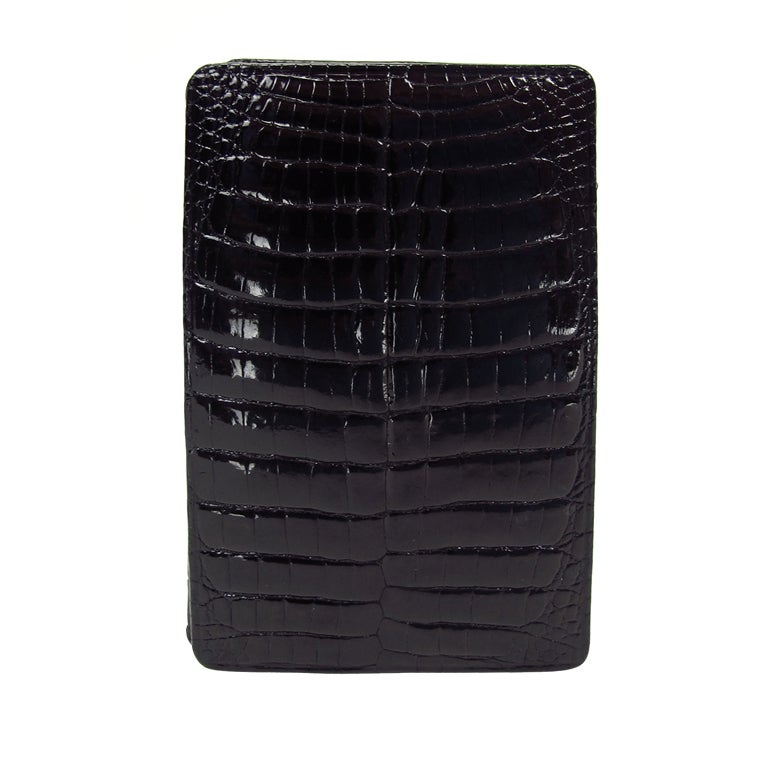 Glazed alligator cigarette case 1960s