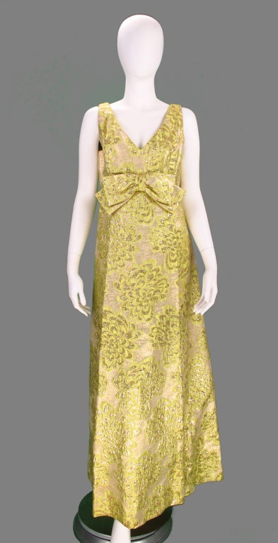 Lord & Taylor 1960s brocade gown