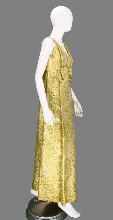 Lord & Taylor 1960s brocade gown 1