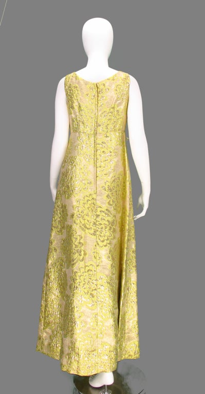 Lord & Taylor 1960s brocade gown 3