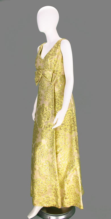 Lord & Taylor 1960s brocade gown 5