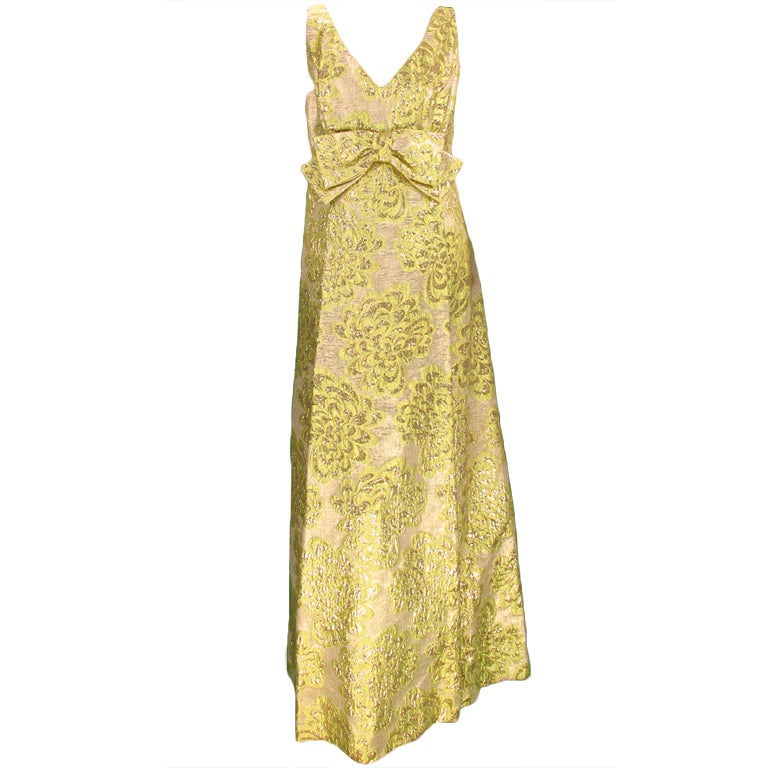 Lord & Taylor 1960s brocade gown