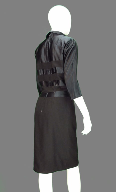 Black 1940s Pattullo-Jo Copeland silk and wool dress