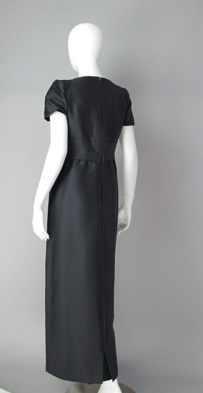 Women's 1960s Tiziani black rose gown & jacket